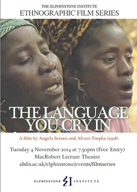 The language you cry in poster