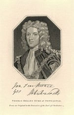 B2 220 - Sir Thomas Pelham-Holles, 5th baronet, 1st Duke of Newcastle-Upon-Tyne and of Newcastle-Under-Lyme, Earl of Clare, 2nd Baron Pelham of Laughton, and 1st Baron Pelham of Stanmer (1693-1768)