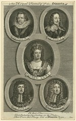 B2 289 - The Stuarts: Charles I, Charles II, James I, James II, Queen Anne
