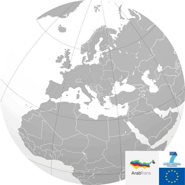 Geographical representation of countries taking part in the ArabTrans project