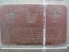 reverse plaque aircraft and  inscription detail