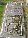 Peter Clyne's 18th cent tomb slab Aberdour