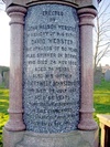 Webster memorial inscription