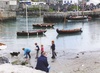 view of part of old harbour during a boat festival