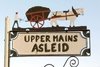 Upper Mains of Asleid farm sign 2 close up