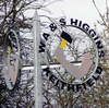 W. A. & S. Higgins sign close up of top