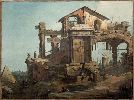 Canaletto - Capriccio with Roman Ruins circa 1742