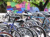 Bikes on the bike racks