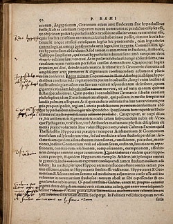 A scanned page from one of Petrus Ramus's books