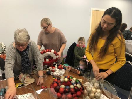 Christmas Wreaths at the Creative Cafe