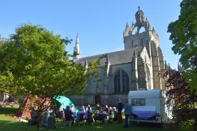 Traveller Encampment at the May Festival, part of Phase II work with Travellers