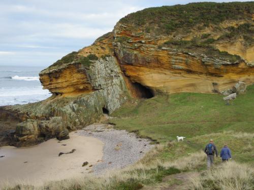 Image of outcrop which will be seen on fieldtrip at Hopeman