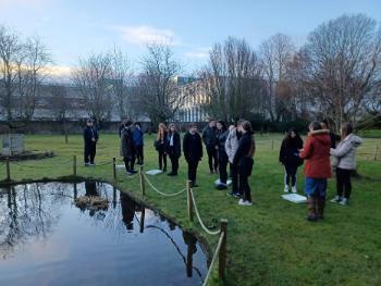 Water was collected from the Cruickshank Botanic Gardens. Pupils used sequencing technologies to find out what lived in the pond !