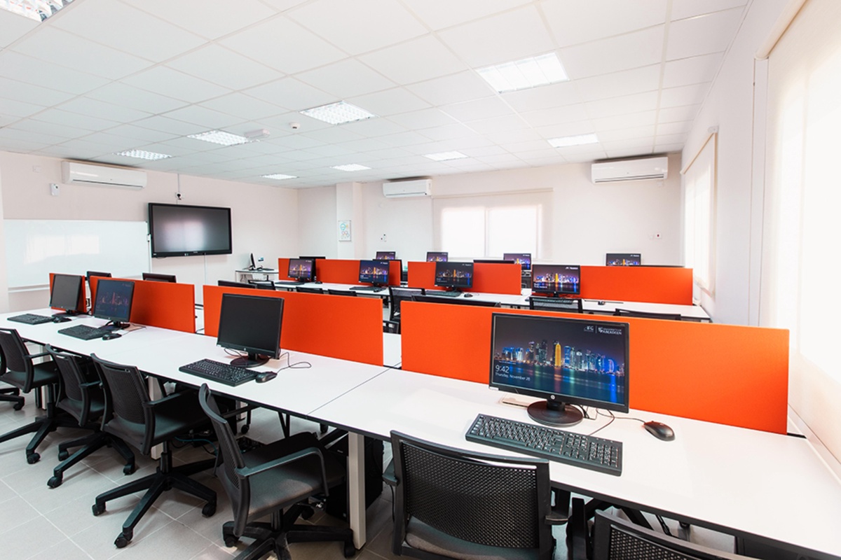 Image of classroom with computers