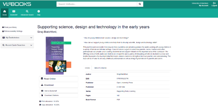 Screenshot of book details page on the VLeBooks platform.