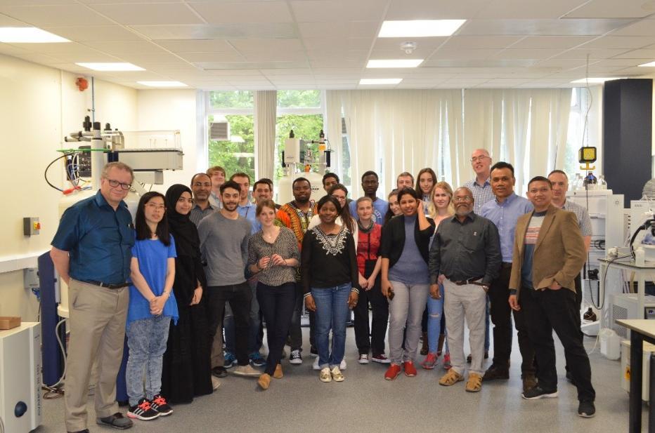 Marine Biodiscovery Centre staff and researchers in the spectroscopy laboratory