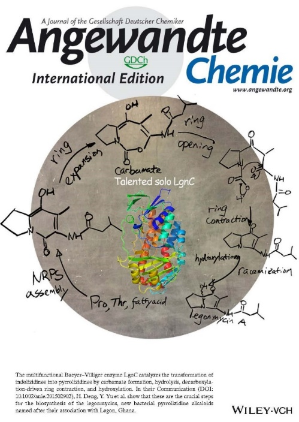 Back cover page of Angew Chemie Int. Ed. 2015, 54(43), 12697-1270