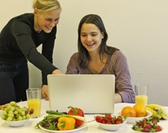 Women looking at laptop