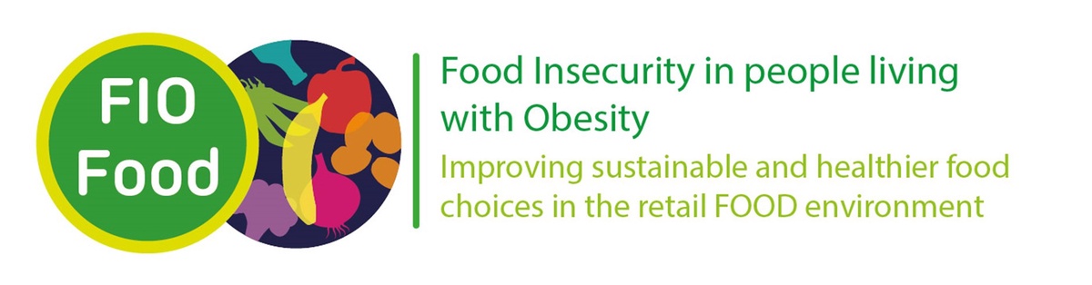 FIO Food - Food Insecurity in people living with Obesity - improving sustainable and healthier food choices in the retail FOOD environment logo