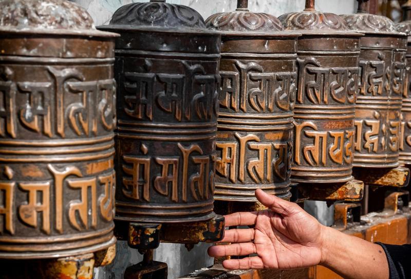 A prayer wheel