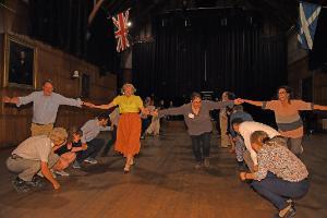 Image above: Ceilidh, Elphinstone Hall, Aberdeen University 2017 UArctic Rectors Forum, Professor Tim Ingold & Mrs Ingold with delegates dancing to Danse McCabre Aberdeen's All Girl Ceilidh Band