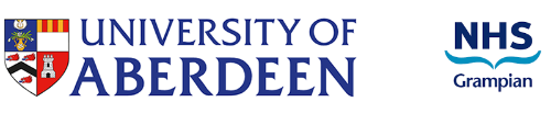 The University of Aberdeen logo and The NHS Grampian logo