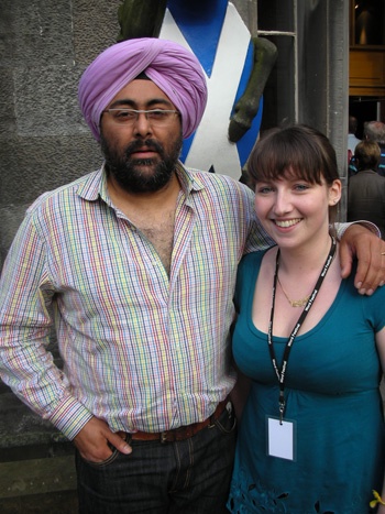 Hardeep Singh Kohli talked to Gaudie reporter Catriona Mackenzie before he appeared at King's College Centre