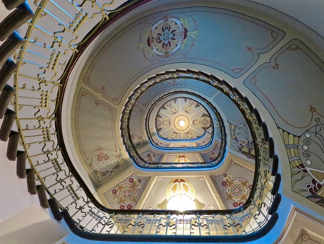 Beautiful old spiral staircase in Konstantin Peksen's former home