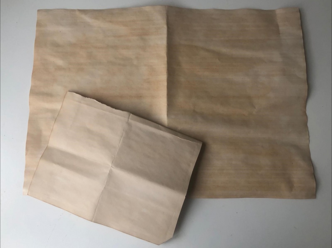 Tea stained paper