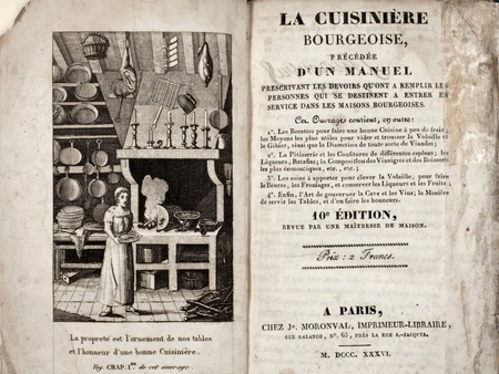 La Cuisiniere Bourgeoise, Paris, 1836 [SB 6415 Cui 10]
