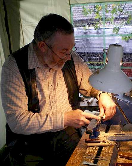 Man woodturning