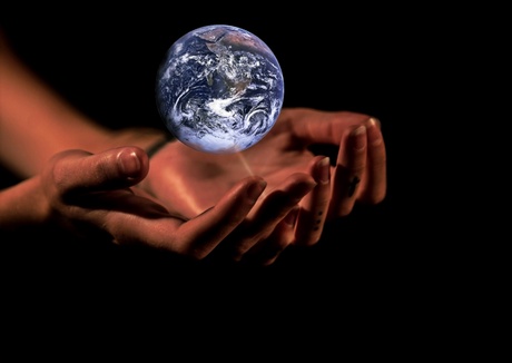 a world in someones hands