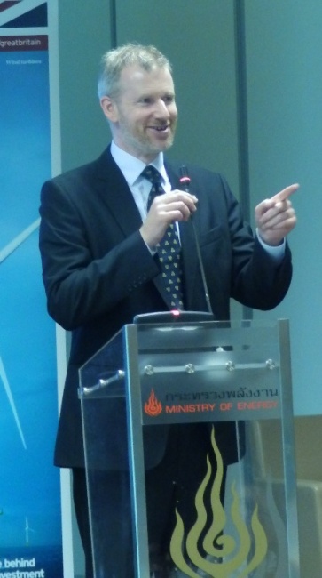 John Paterson delivers a public lecture at the Ministry of Energy, Bangkok, Thailand.