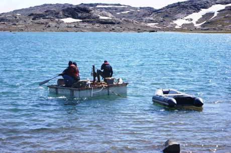 University of Aberdeen team have recovered samples from the bottom of a Greenland lake