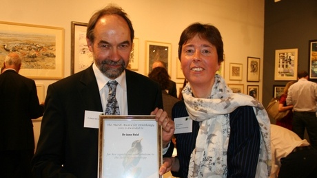 Dr Jane Reid and Professor Bill Sutherland, President of the British Ecological Society