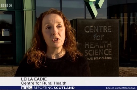 Dr Eadie at the Centre for Health Science