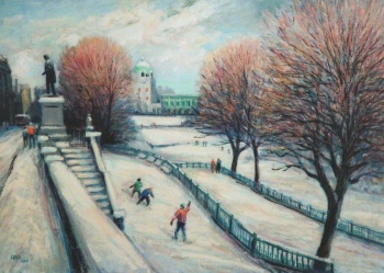 The Gardens in Winter painting