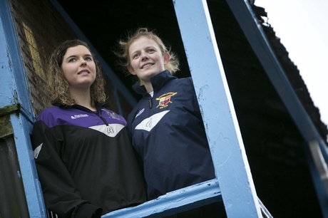 Aberdeen University Boat Club captain Ingibjorg Thomsen (right) and her RGU counterpart Rachel Joyce 