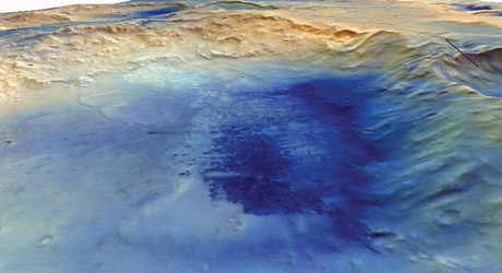 McLaughlin Crater on Mars (High Resolution Stereo Camera (HRSC)/Mars Express/Freie Universität Berlin)