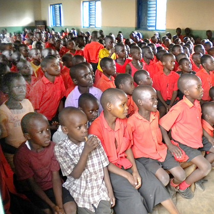 Bezellel Primary School in Uganda which has 500 pupils – 40% of whom are orphans.