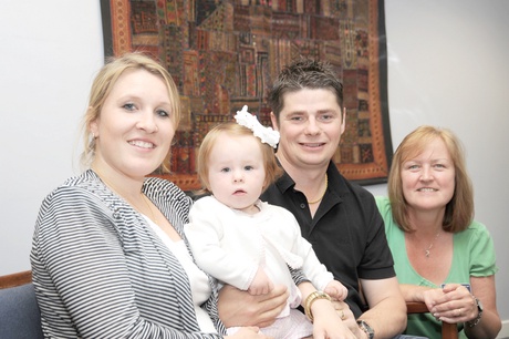 The Buchan family and Alison McTavish on the right