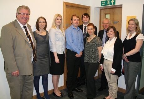 The new interns with Steve Cannon, Secretary to the University (left)
