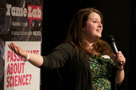 a contestant at last year's Famelab