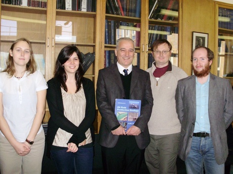 MIke Shepherd with members of the University of Aberdeen AAPG Student Chapter