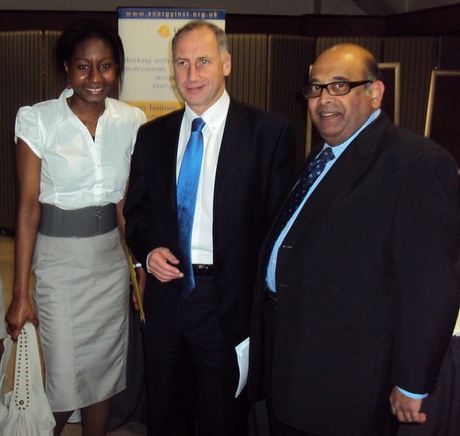 Bernice Shobowale with Energy Institute committee members