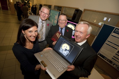 Dr Alison Murray Senior Lecturer, Neuroradiology; Lord Provost Peter Stephen; Dennis Davidson, chairman of Lord Provost's Charitable Trust and Ian McRae, Operations Manager, Taqa Bratani Ltd