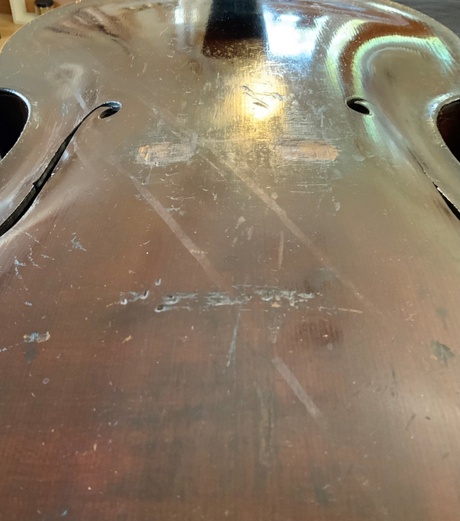 Beattie cello before restoration