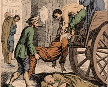 A representation of the plague from London in 1665