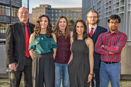 Image - left to right is: Prof Alistair Brown, Dr Judith Bain, Dr Delma Childers, Dr Gabriela Mol Avelar (co-lead author), Mr Dan Larcombe, and Dr Arnab Pradhan (co-lead author).