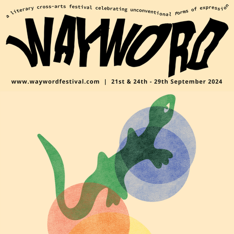 The WayWORD logo, website address and dates 21st and 24th to 29th September 2024